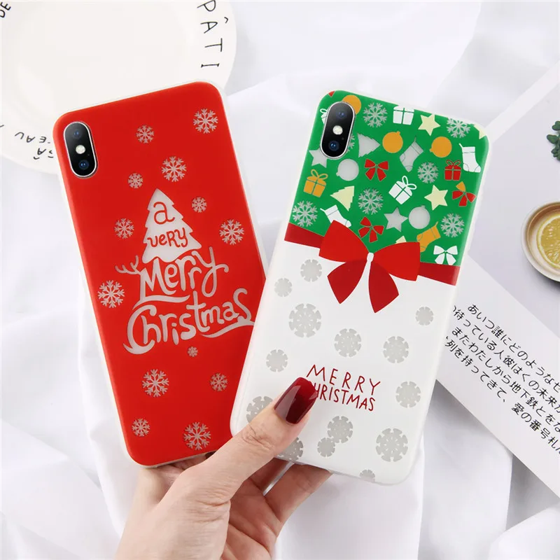 KJOEW мультфильм Рождество светящийся чехол для телефона iPhone 11 Pro Max XR X Xs 7 8 6 6S Plus