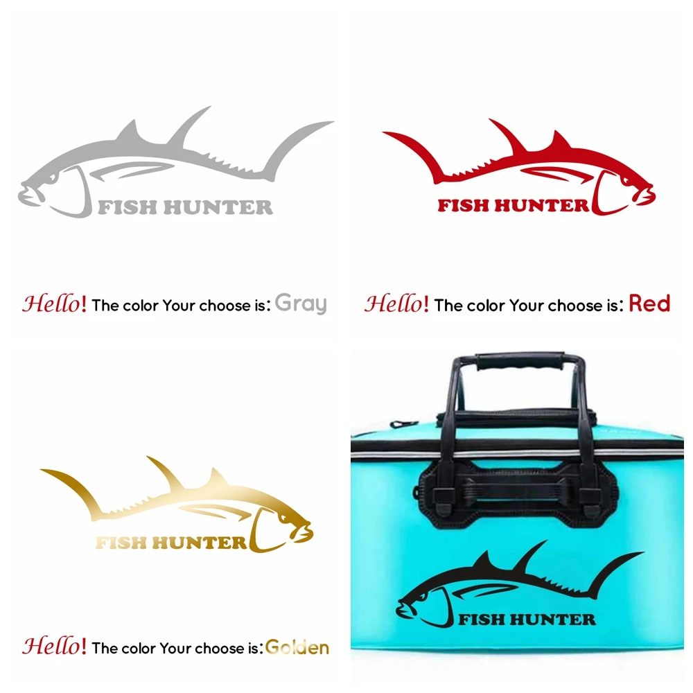 

Large Fishing Hunter Vinyl Stickers For Boat Decor Decal Bucket Tackle Shop Fishhook Sticker Fish Tank Boat Box Ship Vinyl