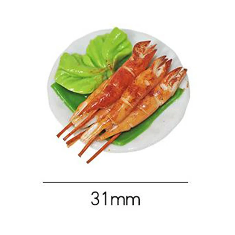 

1: 12 Dollhouse Accessories Miniature Simulation Barbecue Dish Decoration 1:12 Finished Goods GJCUTE Unisex Clay