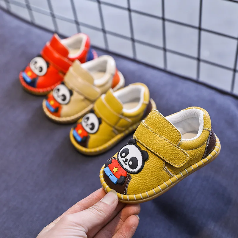 

Infant Toddler Shoes Autumn Girls Boys Casual Shoes Soft Bottom Non-slip Comfortable Leather Panda Baby First Walkers Shoes