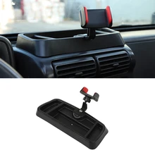 Car Center Console GPS Navigation Bracket Phone Holder for Jeep Wrangler TJ 1997-2006 Interior Accessories ABS Black Styling