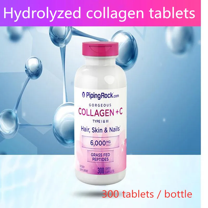 

Hydrolyzed collagen tablets 300 tablets/bottle for whitening and anti-aging, repair skin, improve skin health