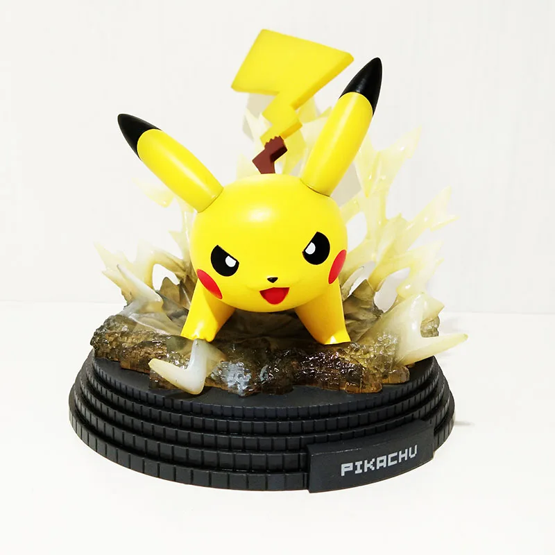 

Takara Tomy Pokemon Pikachu Model Anime Figures Fantasy MC Toy Car Decoration Creative Gift