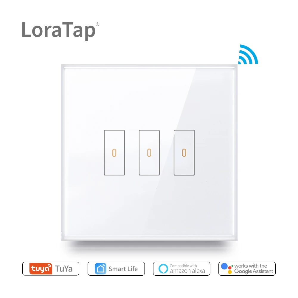 

EU Standard 2 3 Gang WiFi Wall Touch Glass Panel Light Switch App Voice Remote Control Tuya Smart Life Support Alexa Google Home