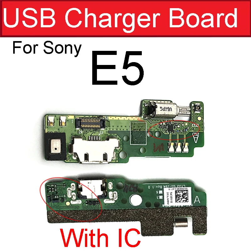 USB Charger Jack Board For Sony Xperia E5 F3311 F3313 Charging Port Vibrator Motor Microphone Flex Cable replacement | Мобильные