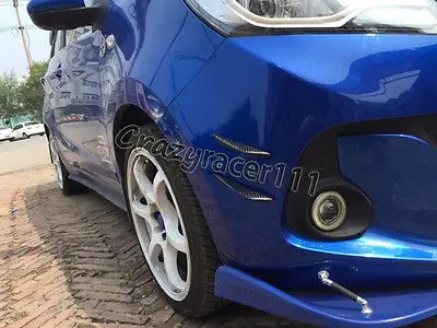 Harga 4Pcs Universal Bumper Depan Bar Fin Udara Pisau Penutup Stiker Untuk Audi A3 A4 A5 A6 Q3 Q5 Q7 Serat Karbon