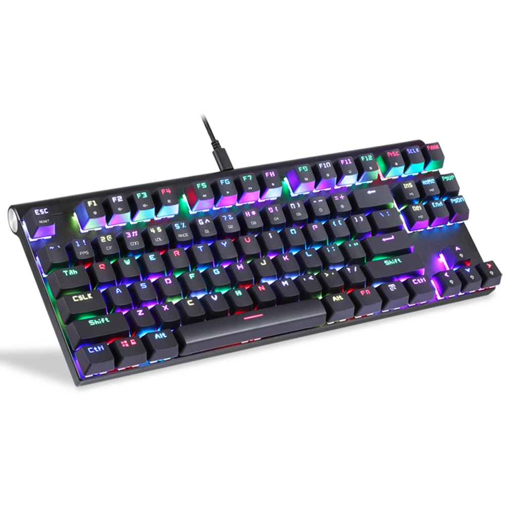 Motospeed CK101 USB Проводная 87 клавиш русская игровая механическая клавиатура красный