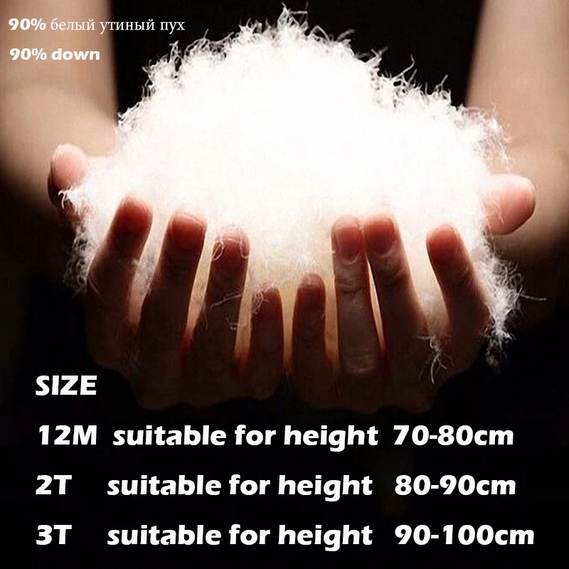 

2pcs Set Winter Down Jacket For Girl And Boys Baby Jumpsuit For Children Real Fur Collar Warm Boy Overalls For Infant 0-3Years