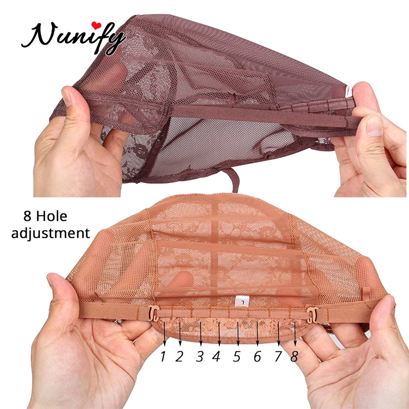 Лучшая шапочка для парика Nunify 3 шт./лот дешевые парики с регулируемым ремешком