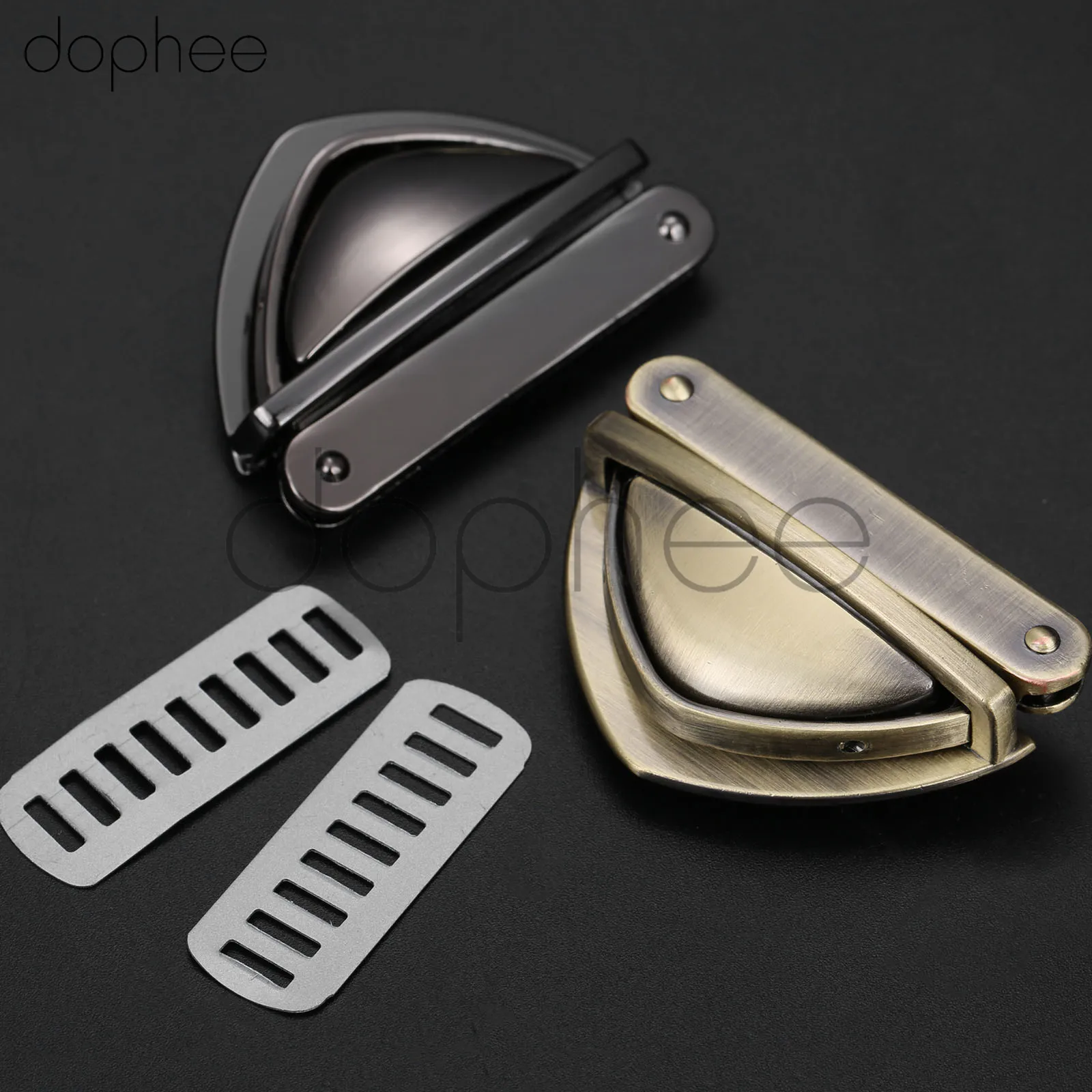 Dophee 1 комплект запорный замок застежка защелка застежки-пряжки для кожаной сумки Сумка кошелек DIY 4 цвета