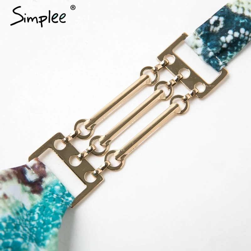 Женское привлекательное боди Simplee, комбинированный легкий костюм с шортами, пуш-ап вкладышами и змеиным принтом, женская пляжная одежда на завязке для лета