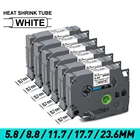 46PK терм усадочная трубка для запечатанных лент печать наклеек трубчатая лента Совместимость Брат этикетки 231 черного цвета на белом 11,7 мм провод кабель лента