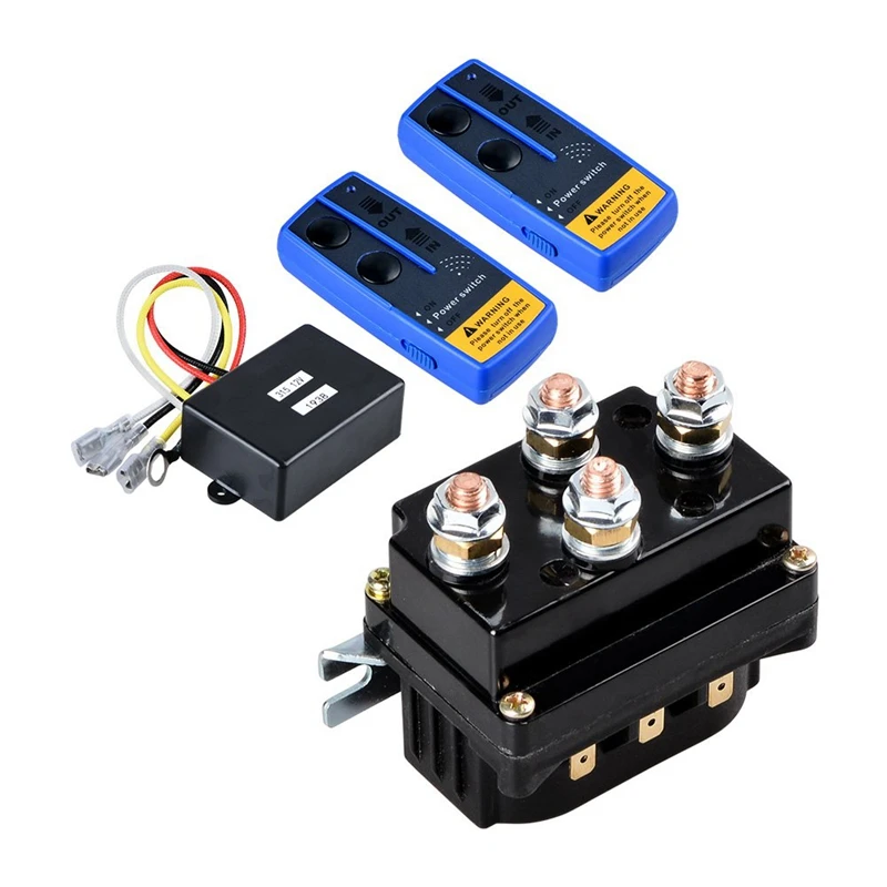 

Universal 12V 500A Winch Remote Contactor Winch Control Solenoid Relay Twin Wireless Remote Recovery Car Accessories