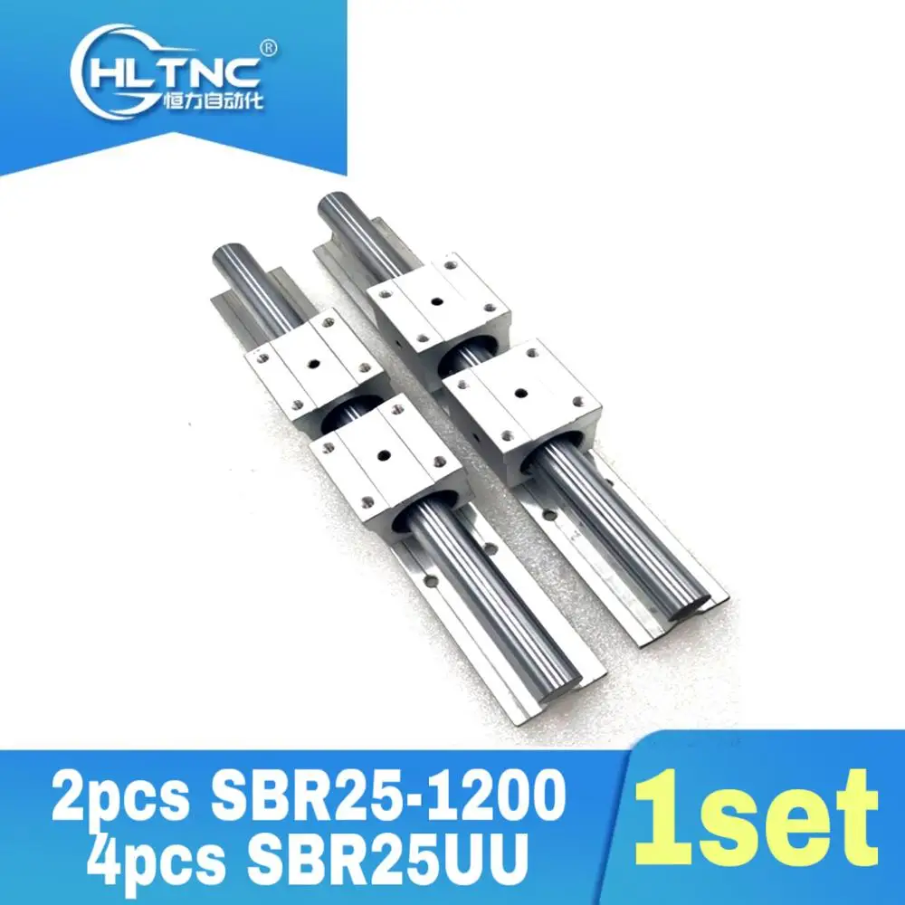 Фото 25MM linear guide 2 pcs SBR25 1200mm Linear Bearing Rails & 4 SBR25UU Motion Blocks Обустройство дома 25MM linear guide 2 pcs SBR25 1200mm Linear Bearing Rails & 4 SBR25UU Motion Blocks Обустройство дома