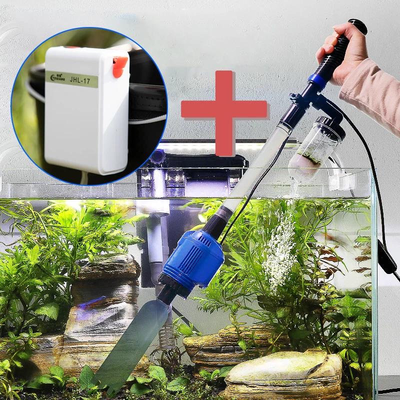 Electric Fish Tank Sand Washer Vacuum Gravel Water Changer Siphon