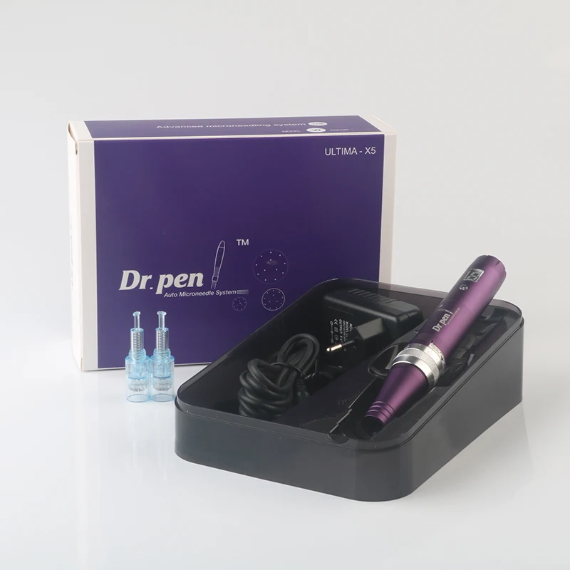Новейшая электрическая ручка dr. pen X5-W беспроводная ручка derma со скоростью цифровой дисплей с винтом и иглой картридж для ухода за кожей лица МТС
