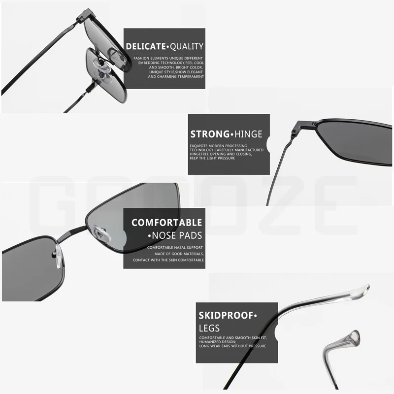 

GAOOZE Sunglasses Women Square Glasse for Men Vintage Glasses Sun Glass Mens Sunglasses Brand Designer Women Oculos LXD78