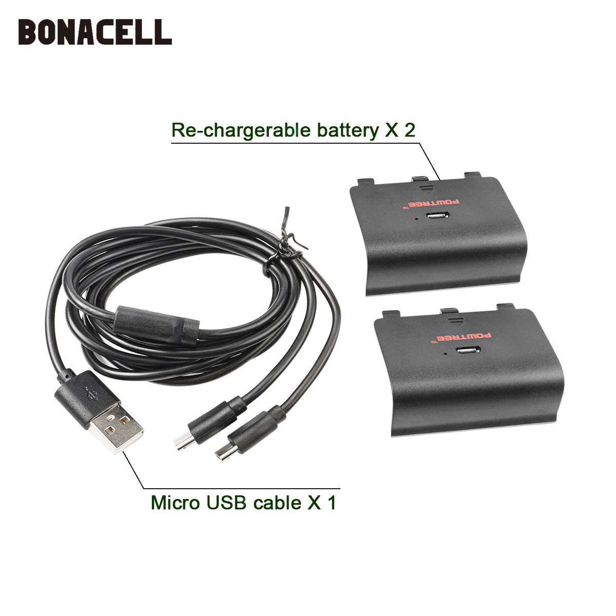 Батарейки и USB-кабель для контроллера XBOX ONE 2X | Электроника