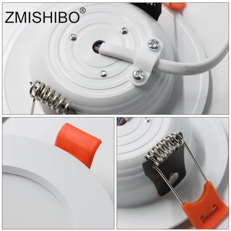 ZMISHIBO светодиодный встраиваемый потолочный светильник 3000 K/4000 K/6000 K 3W 5W 7W 9W 12W 15W 18W 220V для гостиной и кухни