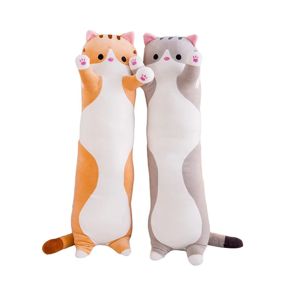 

50Cm Long Cute Creative Cat Plush Pillow Toy Soft Stuffed Sleeping Gift Hug Kitten Lazy Pillow Sleeping Doll Pillow Cushion Y8J1