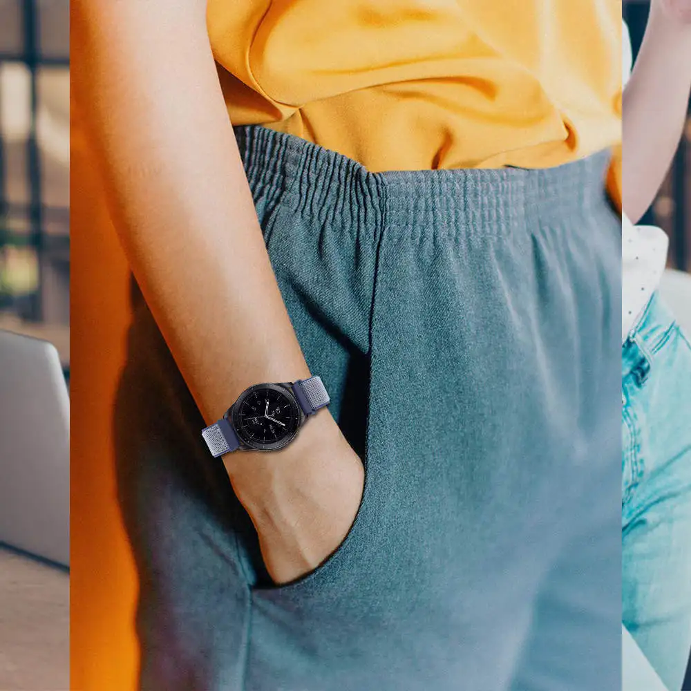 Нейлоновый ремешок для спортивных часов 22 мм ремешок для часов для samsung Galaxy watch 46 мм/gear s3 браслет для huawei Watch GT/Amazfit GTR 47 мм