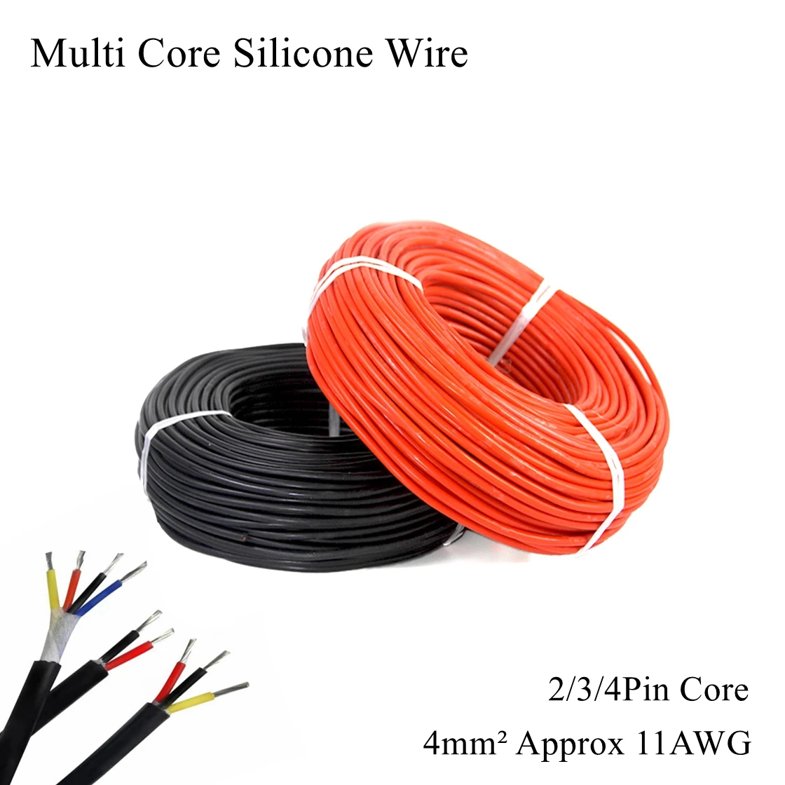 11AWG 4 мм YGC многожильный силиконовый провод 2 3 Pin 2P 3P P высокотемпературный
