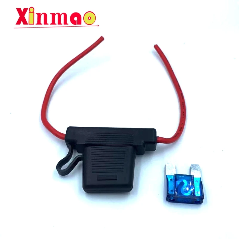 Флуоресцентная лампа с защитой от атмосферных воздействий, кабель 8AWG 10AWG, Двойная Батарея 50A, предохранители, цвет: черный + красный, характеристики: провод 50A, длина: 15