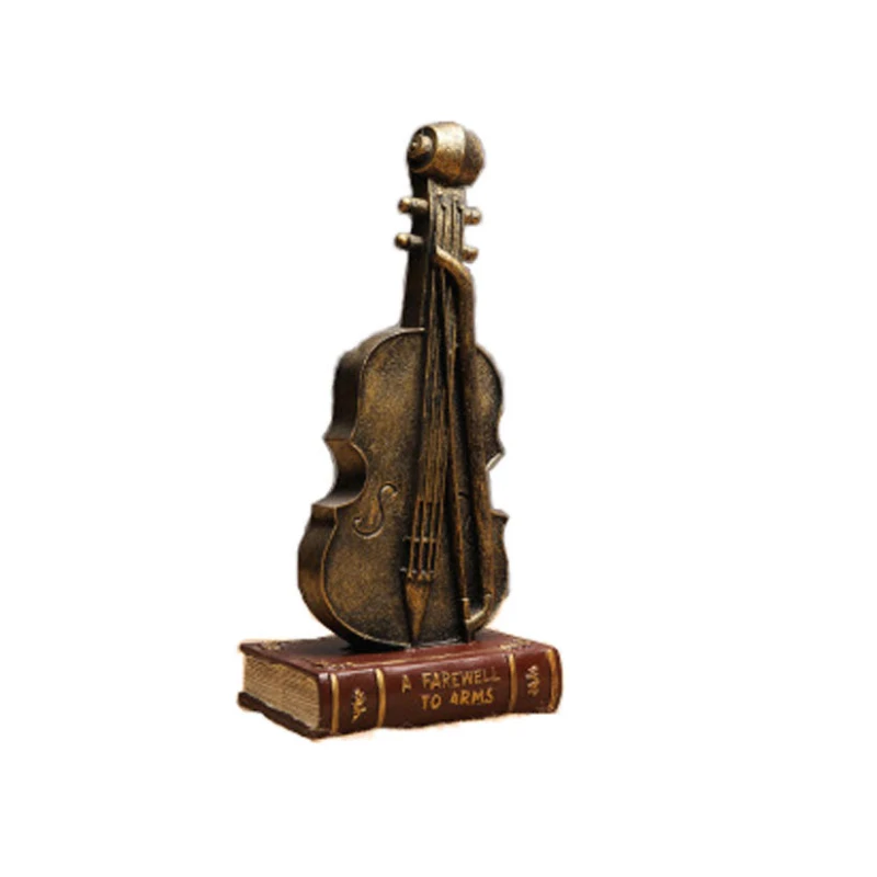 Смола музыкальный инструмент украшения модель скрипки европейские винтажные музыкальные ремесла Ретро аксессуары для дома саксофон фигур...