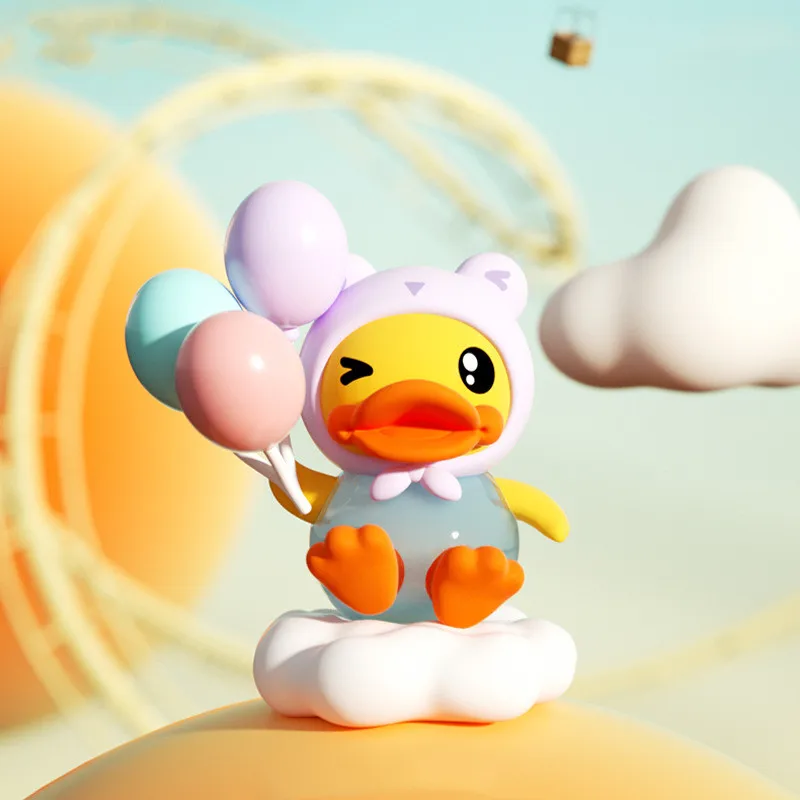 

B.Duck Blind Box Toys Cute Little Yellow Duck Party Figure Anime Action Guess Bag Mystery Box Surprise PVC Model Girls Gift
