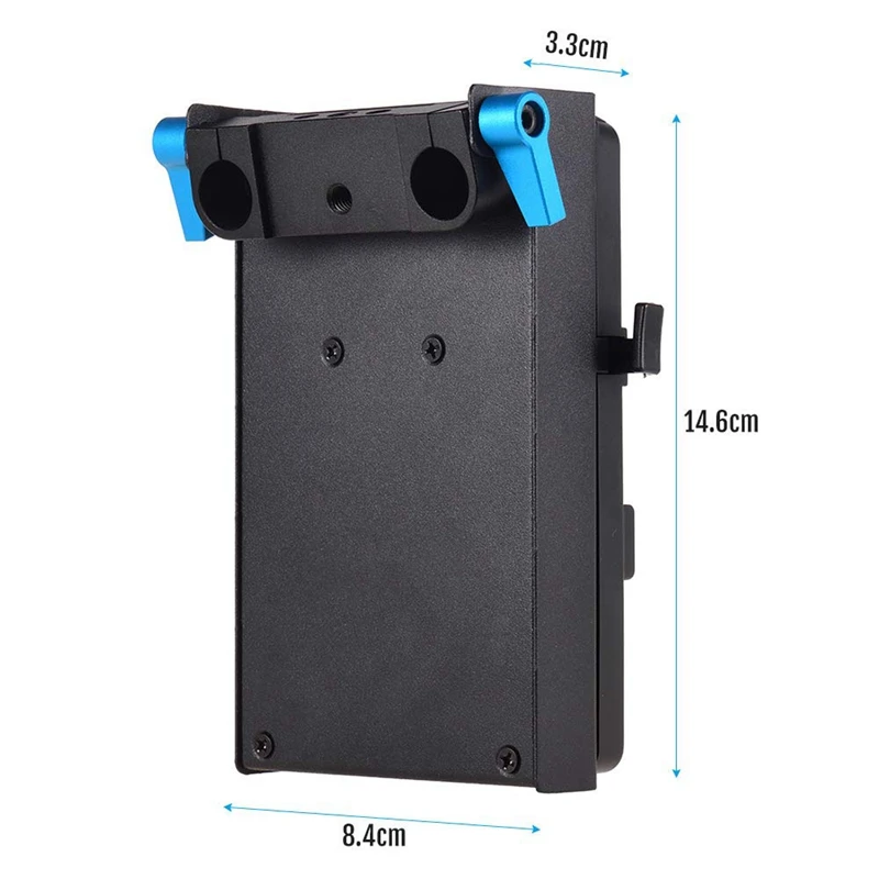 V Mount V-Lock батарея пластина адаптер с 15 мм двойной отверстие стержень зажим Np-Fw50 для