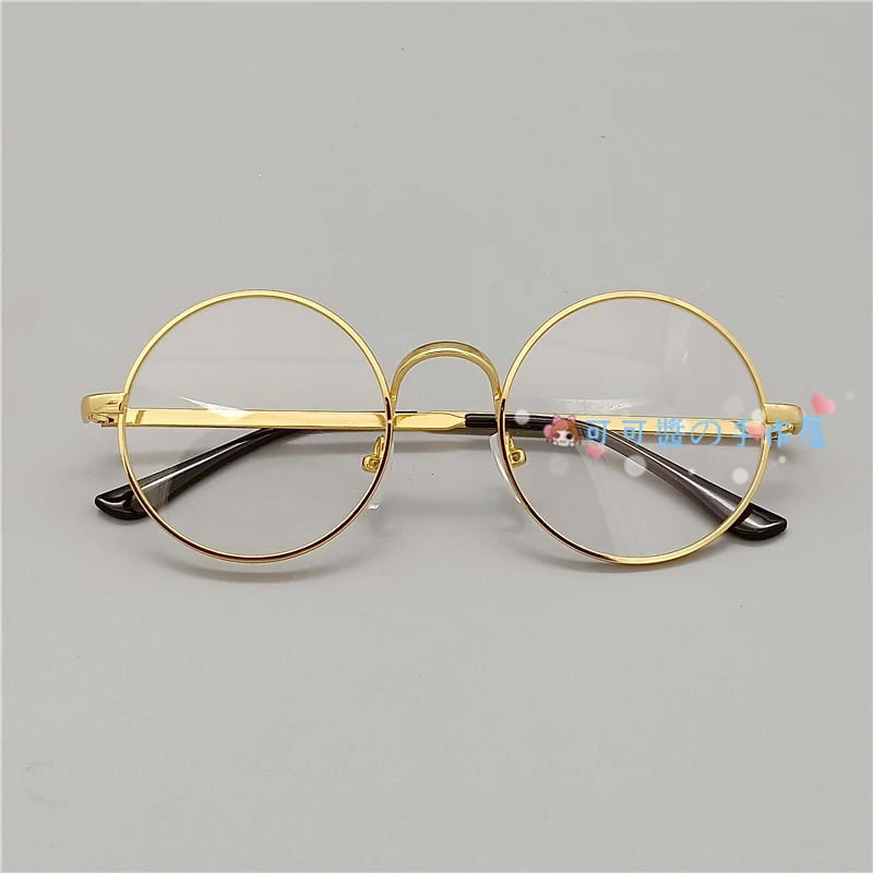 

Retro metal round frame flat glasses COS diffuse lolita soft sister Harajuku Japanese girl decorative glasses male