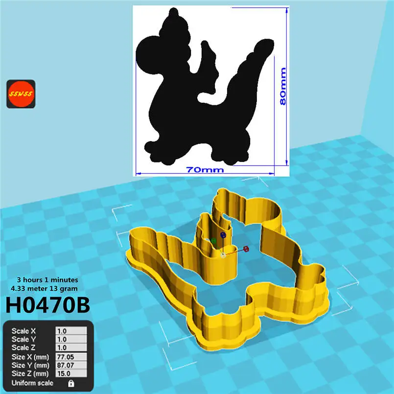 Форма летающего дракона резак для печенья украшение торта инструменты выпечки 3d