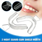 2 шт., прозрачная ночная защитная резинка, защита для рта, поднос для зубов, отбеливание зубов, анти-шлифовка, боксерское оборудование для защиты зубов