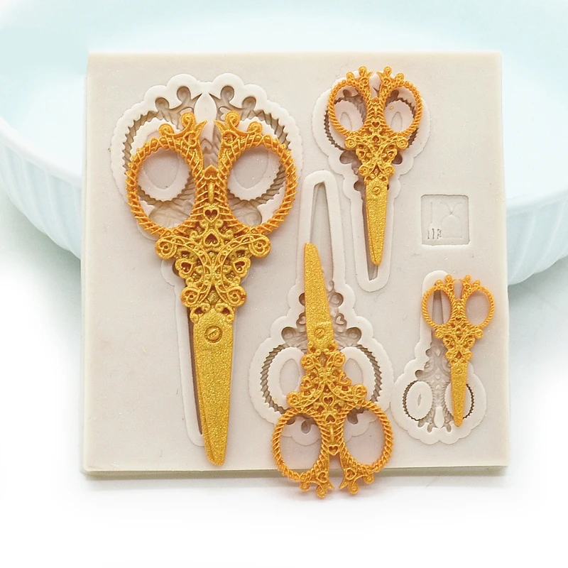 Инструменты для ножниц 3D силиконовая форма помадки украшения тортов детский