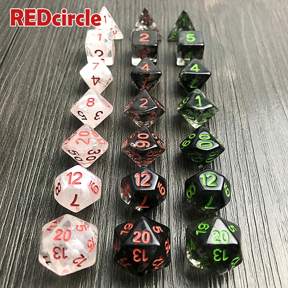 Набор из 7 предметов для настольных игр игра кости многогранная Туманность синий