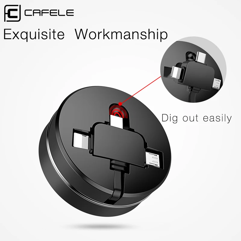 3 в 1 Micro USB Type C 8 Pin кабель для iPhone 11X8 7 6 Крест Дизайн выдвижной 100 см Xiaomi|Кабели