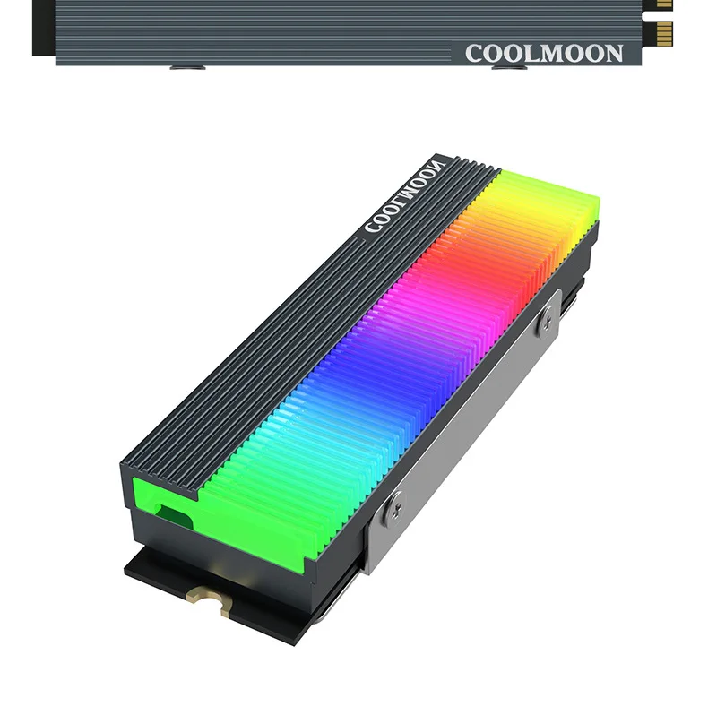 CoolMoon M.2 твердотельный накопитель RGB радиатор M2 SSD 5 В 3Pin ARGB синхронизация жилет CM-M73S