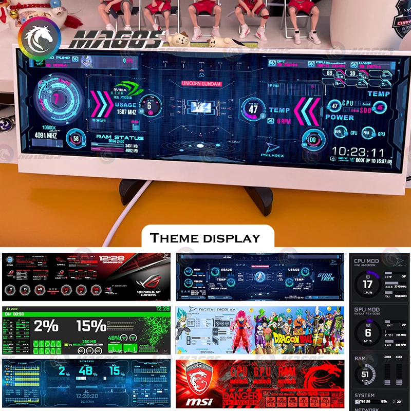 12/14/19 Inch 4K PC Monitor LCD HD Temper Display Gaming Flat Panel Screen DIY IPS Computer Secondary 3840x1100 HDMI/DP | Компьютеры и