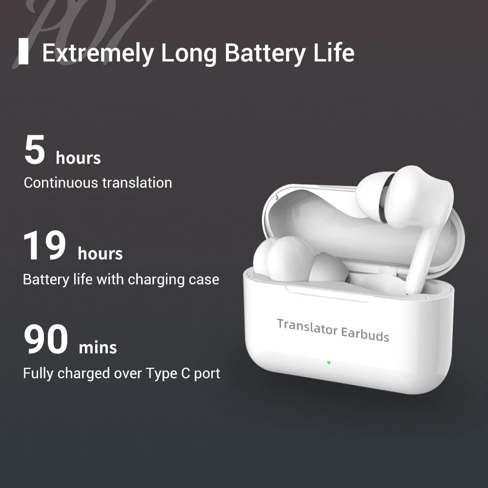 

NEW M6 Translation Headphones 127 Languages instant Translated Smart Voice Translator Wireless Bluetooth Translator Earphone