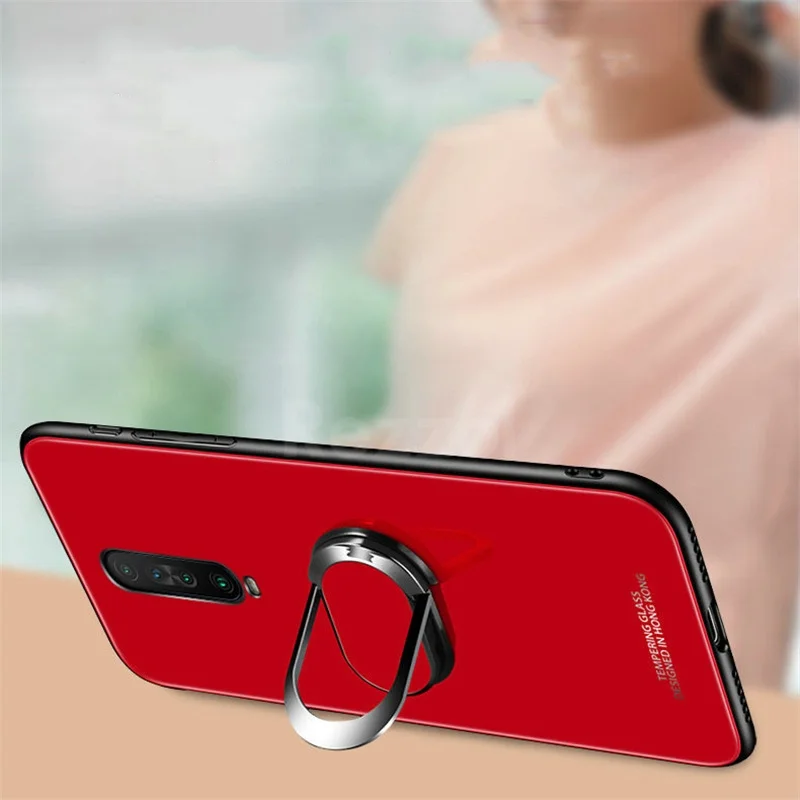 Чехол для Xiaomi Redmi K30 закаленное стекло жесткое чехол 5G с кольцом на палец Coques| |