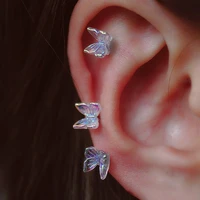 colorful aurura butterfly stud earrings trendy sweet elegant style titanium steel earring studs for women girls fashion jewelry