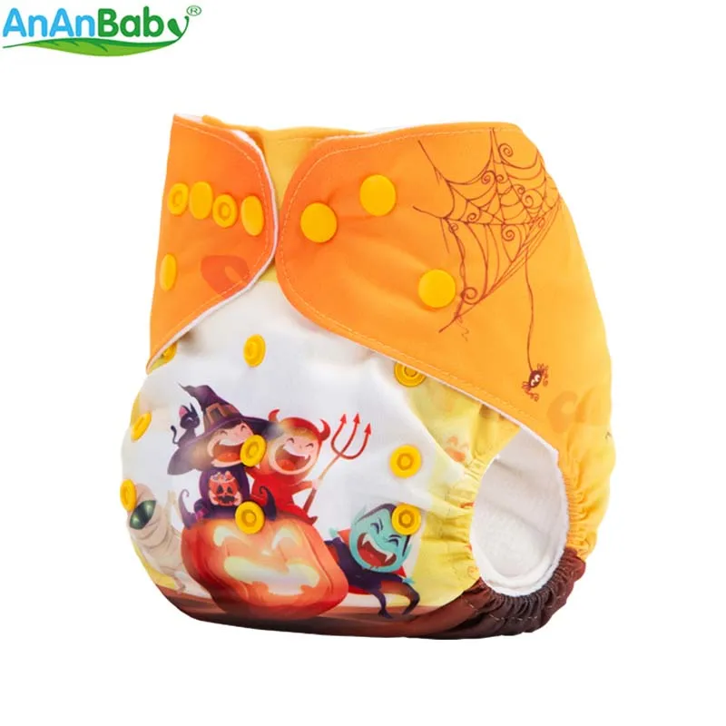 {AnAnBaby} Горячая Распродажа, новые тканевые подгузники с принтами, многоразовые моющиеся подгузники для отдыха