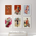 Gil Elvgren Pin-up Ретро Сексуальная Женская печать и постер Холст Картина Настенная художественная картина Декоративная Гостиная галерея домашний декор