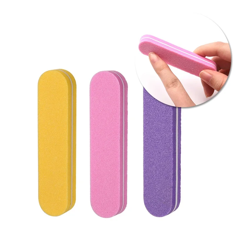 

10/15PCS Nail Files Double Side Pink Purple Yellow Sanding Buffer Block Set for UV Gel Polish Manicure Pedicure Nail Art Tools
