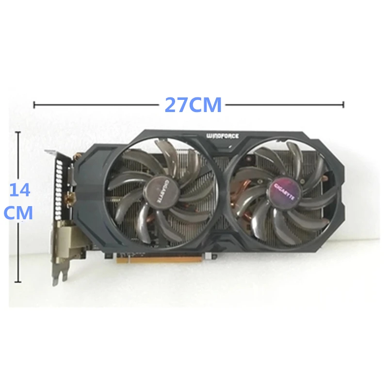 Видеокарты GIGABYTE GV-N760WF2OC-2GD GPU 760 бит GDDR5 GTX N760 Map видеокарта для nVIDIA Geforce GTX760 Hdmi Dvi б/у |