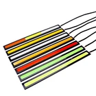 Светодиодные дневные ходовые огни 17 см COB DRL, Светодиодная лента, внешняя атмосферная лампа, автомобильная противотуманная лампа, водонепроницаемая белая, красная, желтая, 12 В