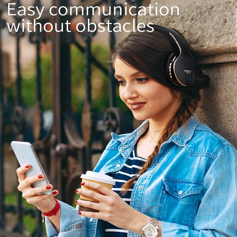 Hifi наушники гарнитура Bluetooth музыка бас FM Поддержка TF SD карты микрофон