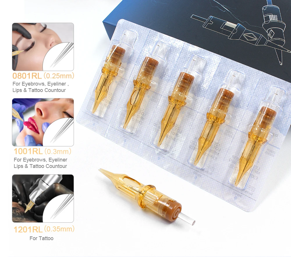 20 шт./кор. революционные иглы для тату картриджей круглая подкладка поставки|Иглы