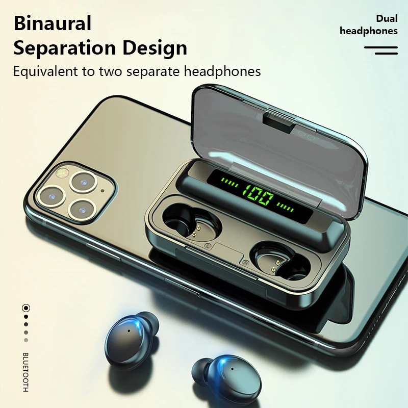 Новые наушники вкладыши TWS Bluetooth с микрофоном Touch Управление Беспроводной