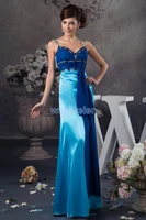 free shipping 2016 new design hot seller spaghetti strap beading brides maid gown long beach formal dresses sexy evening dresses